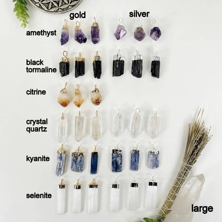 Rock Paradise - Wholesale Individual Charm/Pendant - Crystal Stone Pendants with Hoop Bail1