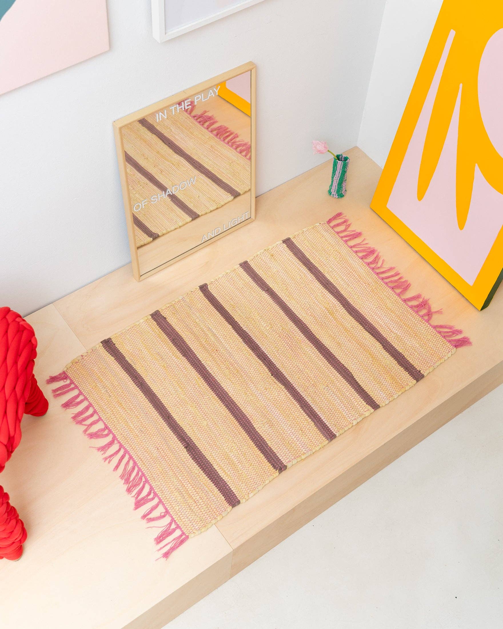 Tarta Gelatina - Venta al por mayor Alfombra pequeña - Alfombra reciclada artesanal13