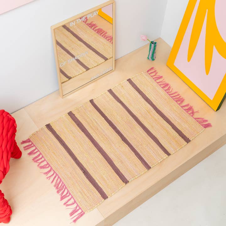 Tarta Gelatina - Venta al por mayor Alfombra pequeña - Alfombra reciclada artesanal13