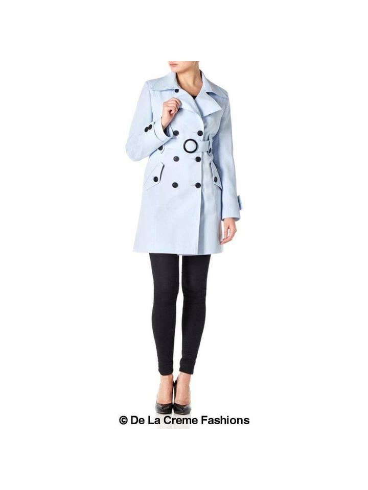 De La Creme Fashions - Wholesale Coat - Women's - Alice Mid Length Belted Mac Coat9