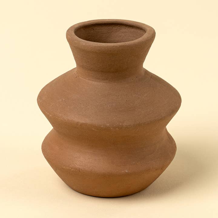 Indaba Trading - Wholesale Vase - Wave Terracotta Bud Vase0