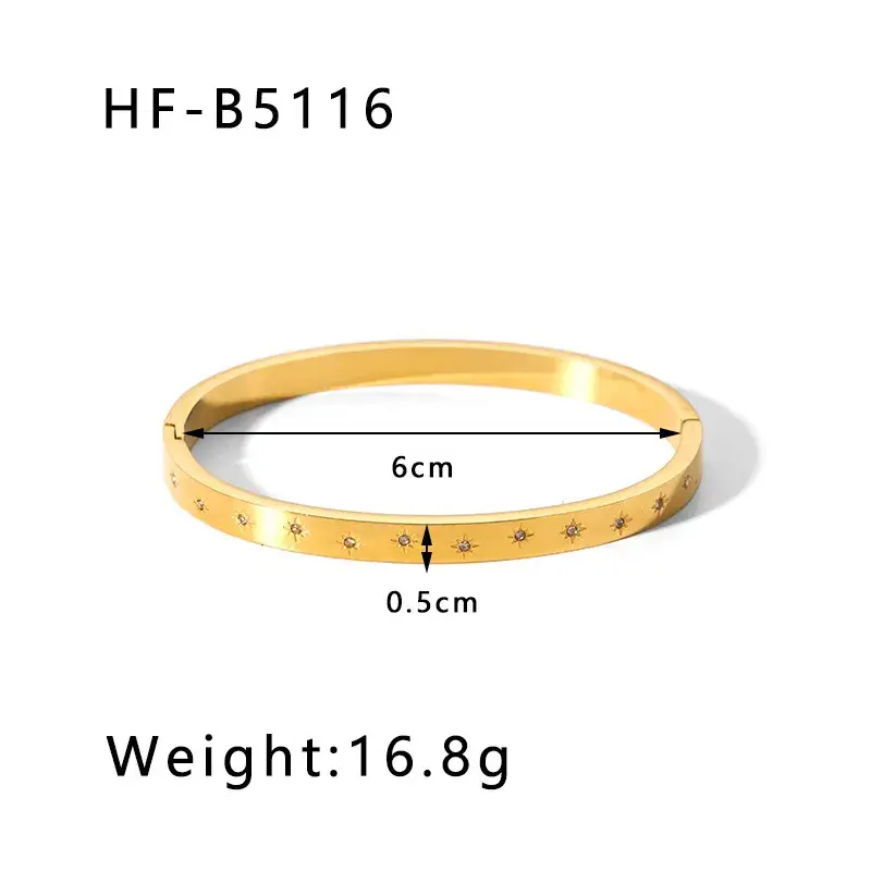 Sweet Cherry Sky - Wholesale Bangle Bracelet - Gold Plated Bangle Bracelets 3