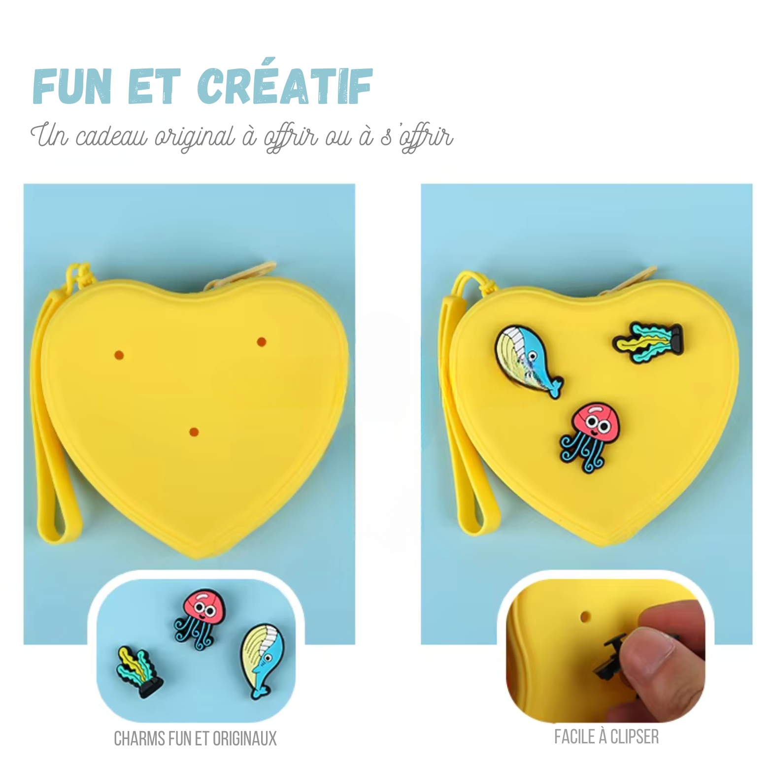 PETIKIDS – Joias DIY - Crianças por atacado – Kit inicial - Bolsinhas personalizáveis com barra de charms - DIY2