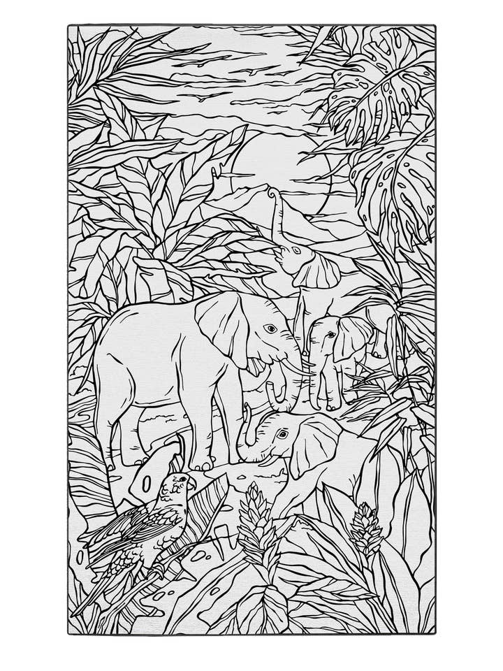 Sunset Oasis Reverie pour la vente par Coloring Rugs