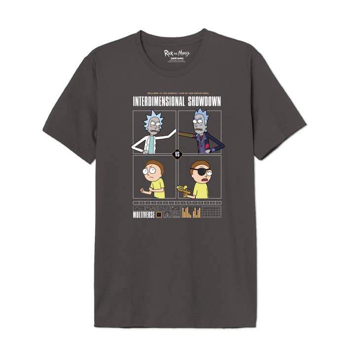 ANTHRACITE Rick and Morty T-shirt - RAM MULTIVERSE for wholesale on Faire