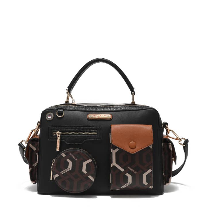 BOLSO MENSAJERO MEDIANO “GEOMÉTRICO” por atacado de Nicole Lee