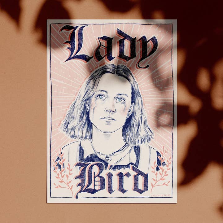 Spilt Milk Press - Wholesale Art Print - Lady Bird A4 print2