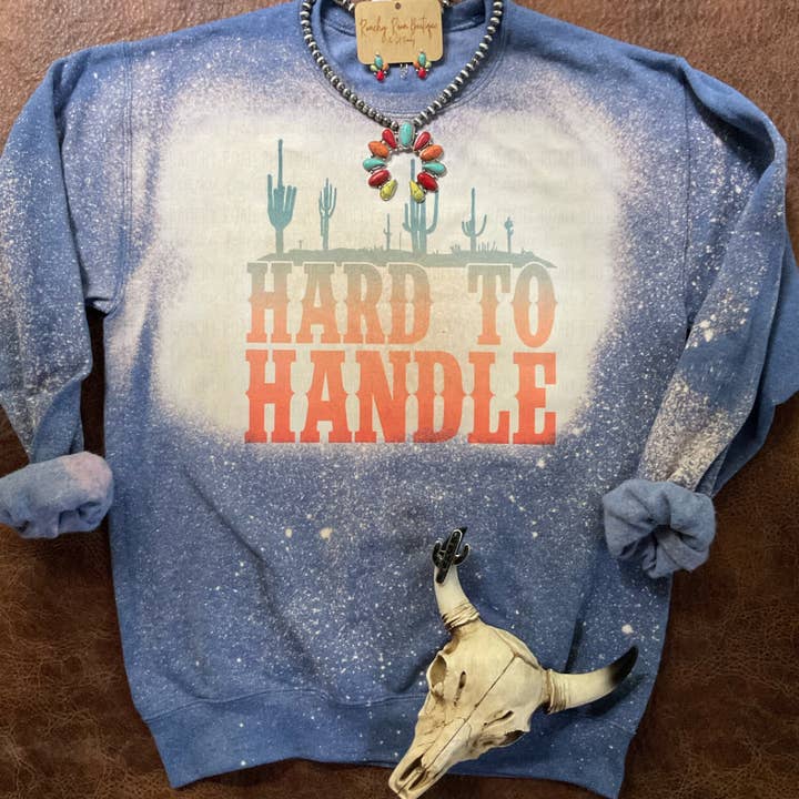 Hard to Handle Cactus Sweatshirt for wholesale by Ranchy Roan Boutique