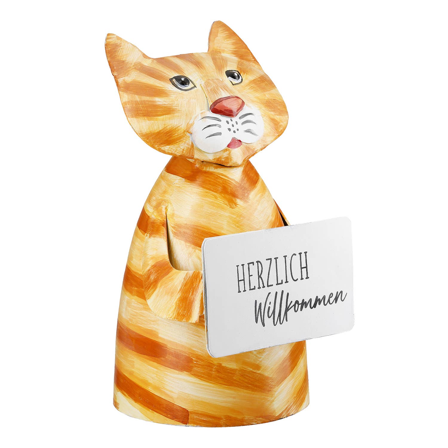 brown orange Ruby cat fence figure, 2-fold assorted, h. 19 cm for wholesale on Faire4