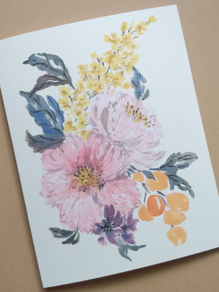 Citrus Bouquet Greeting Card for wholesale by Babushka Paperie