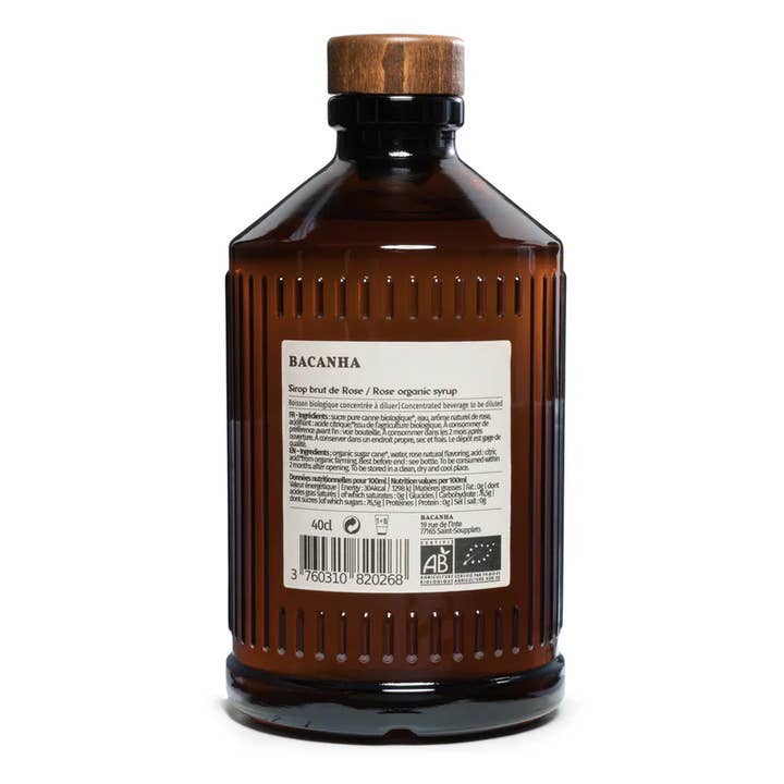 The French Farm - Wholesale Flavored Syrup - Bacanha Organic Rose Syrup 13.5oz1