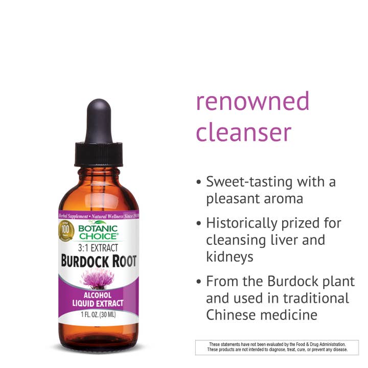 Botanic Choice - Wholesale Oral Supplement/Vitamin - Botanic Choice Burdock Root Liquid Extract - 1 oz2