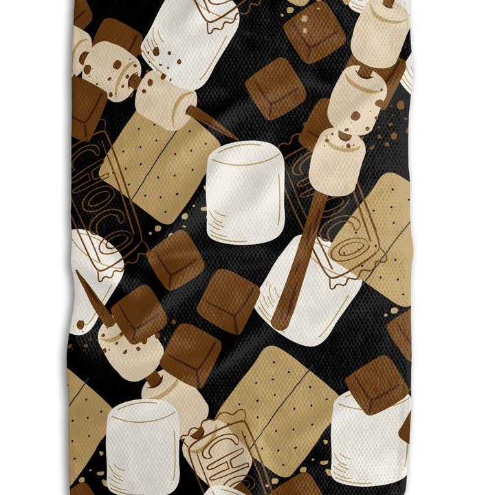 Absorb-Lumen - Wholesale Tea Towel - Camping and Smores 18x30 Work-harder Double-Sided Towel1