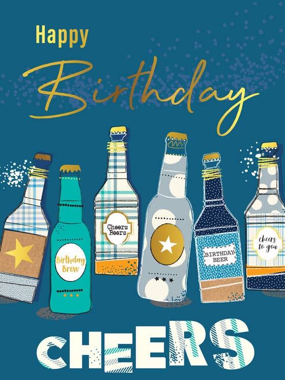 Birthday Card, Birthday M, Bottles for wholesale by Piccadilly Greetings