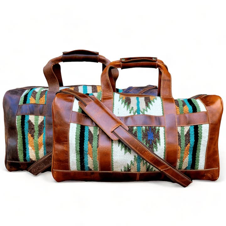 Ranch Junkie - Wholesale Weekender Bag - Unisex - Southwestern Saddle Blanket Aztec Weekender Aspen Duffel