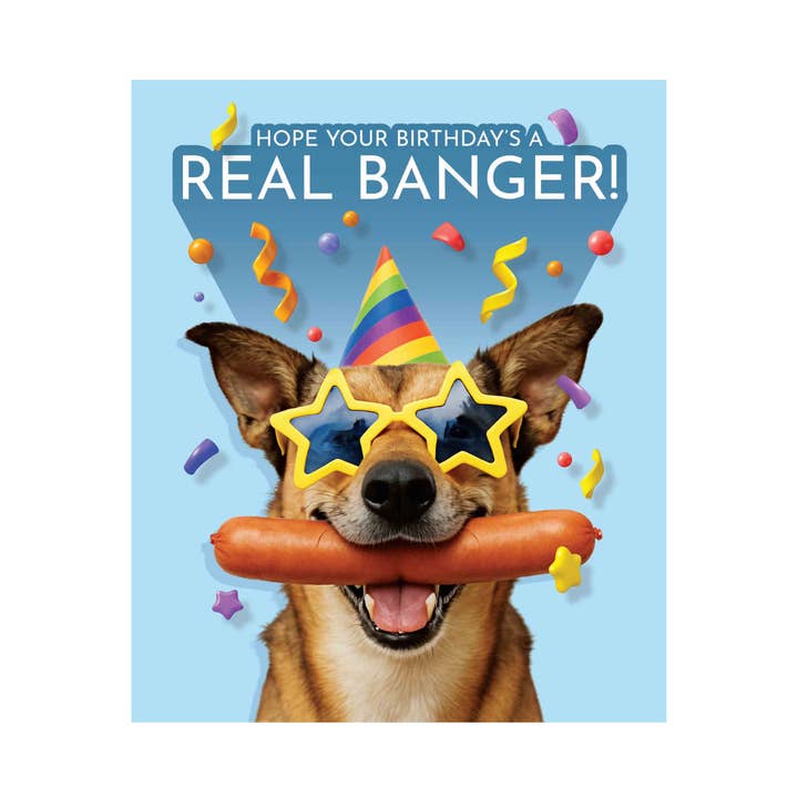Gekke Critterz Verjaardagskaart, Hond met Zonnebril & Hotdog voor wholesale door EMOTIONAL RESCUE
