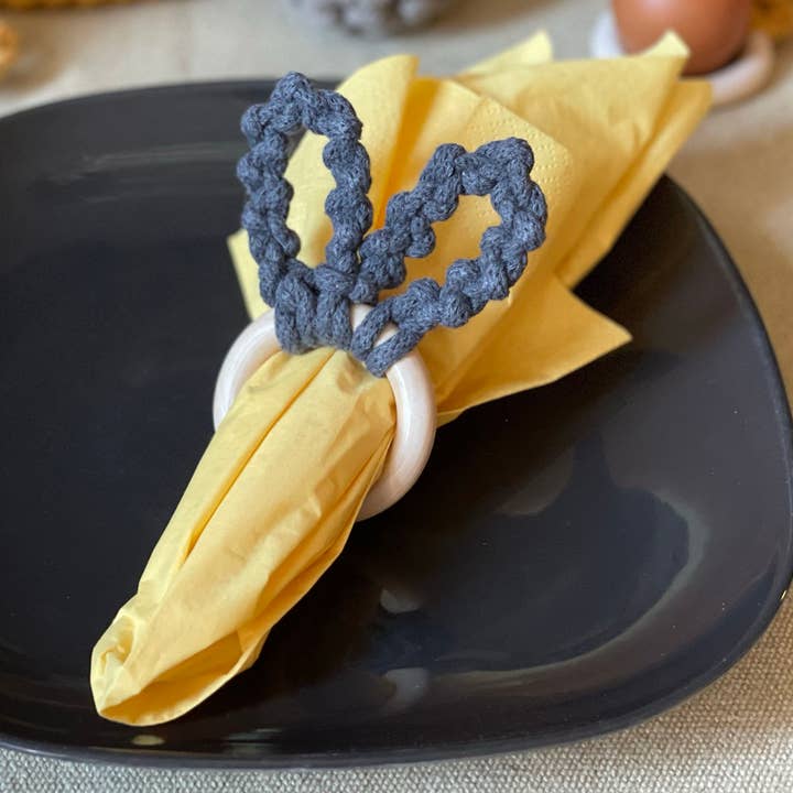 Anéis de guardanapo de Páscoa Decoração, Porta-guardanapos de coelho, Orelhas de coelho por atacado de Diva Dessva