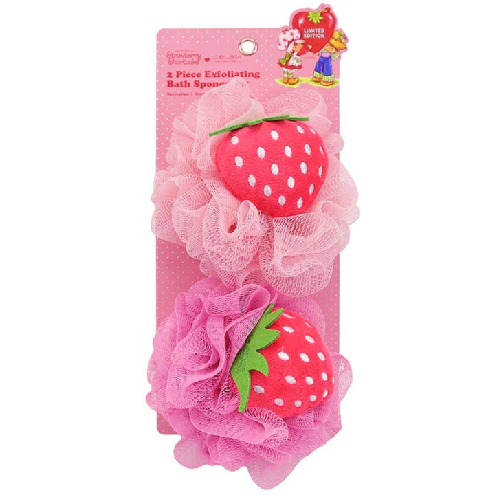 CELAVI ERDBEERKUCHEN 2-TEILIGES BADE-SCHWAMM-SET, SS 45962 für den Großhandel von JOIA ACCESSORIES