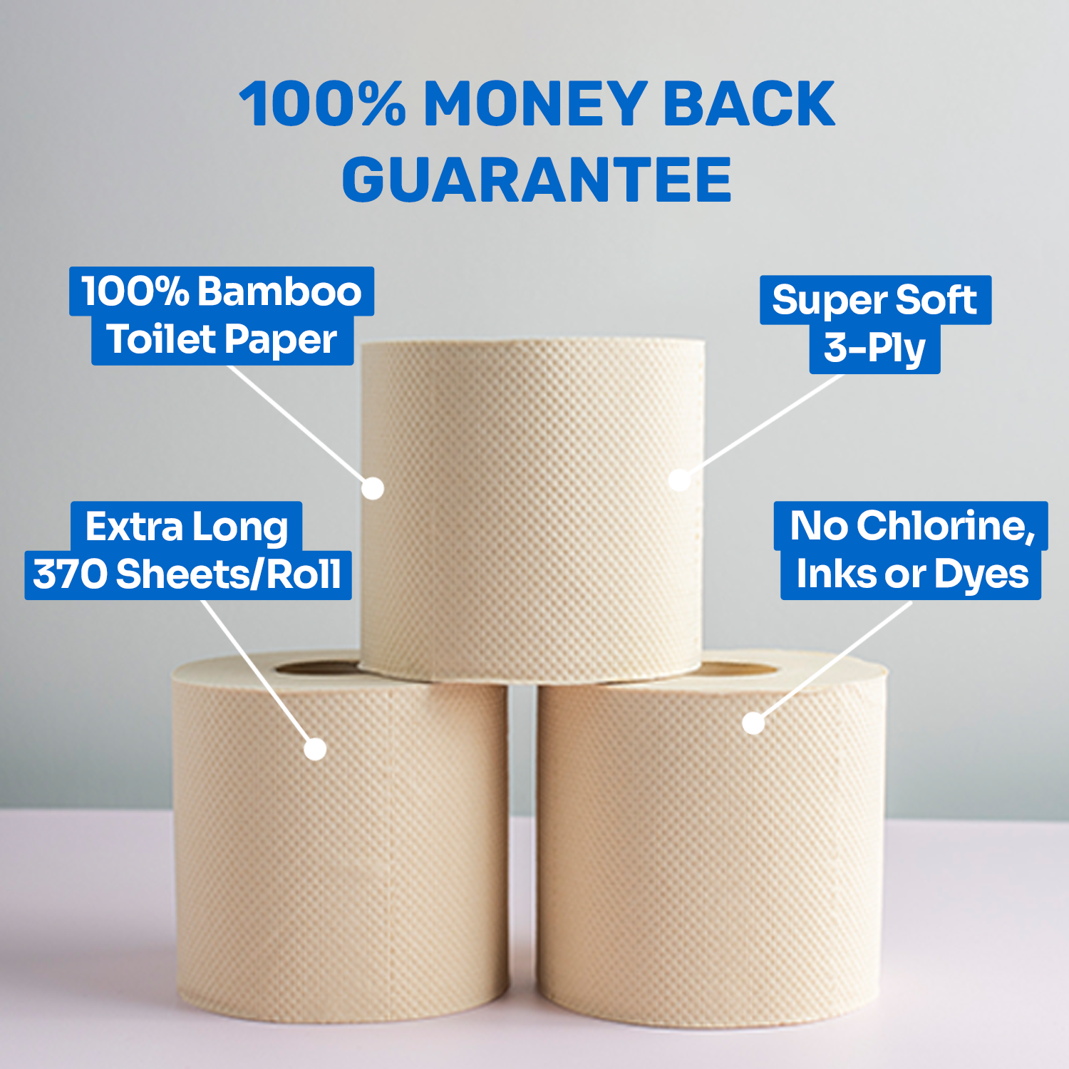 Bazoo – wholesale Toilet paper – Luxury 100% FSC Certified Unbleached Bamboo Toilet Paper – Naked1