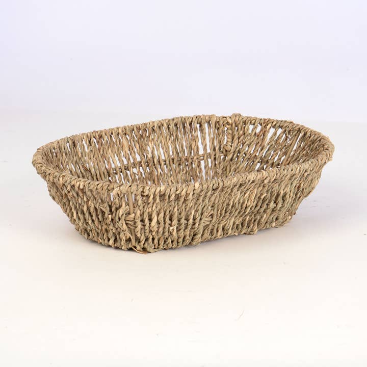 Oval Seagrass Bowl Basket 12" for wholesale by Willow Group