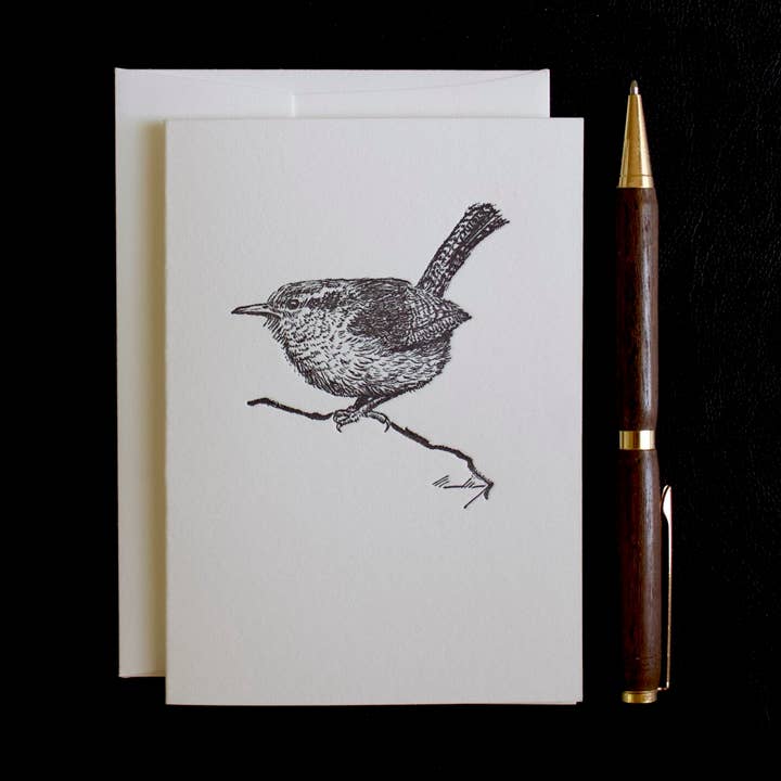 Ancesserie Letterpress - Wholesale Stationery/Notecard Set - Wren Note Cards0