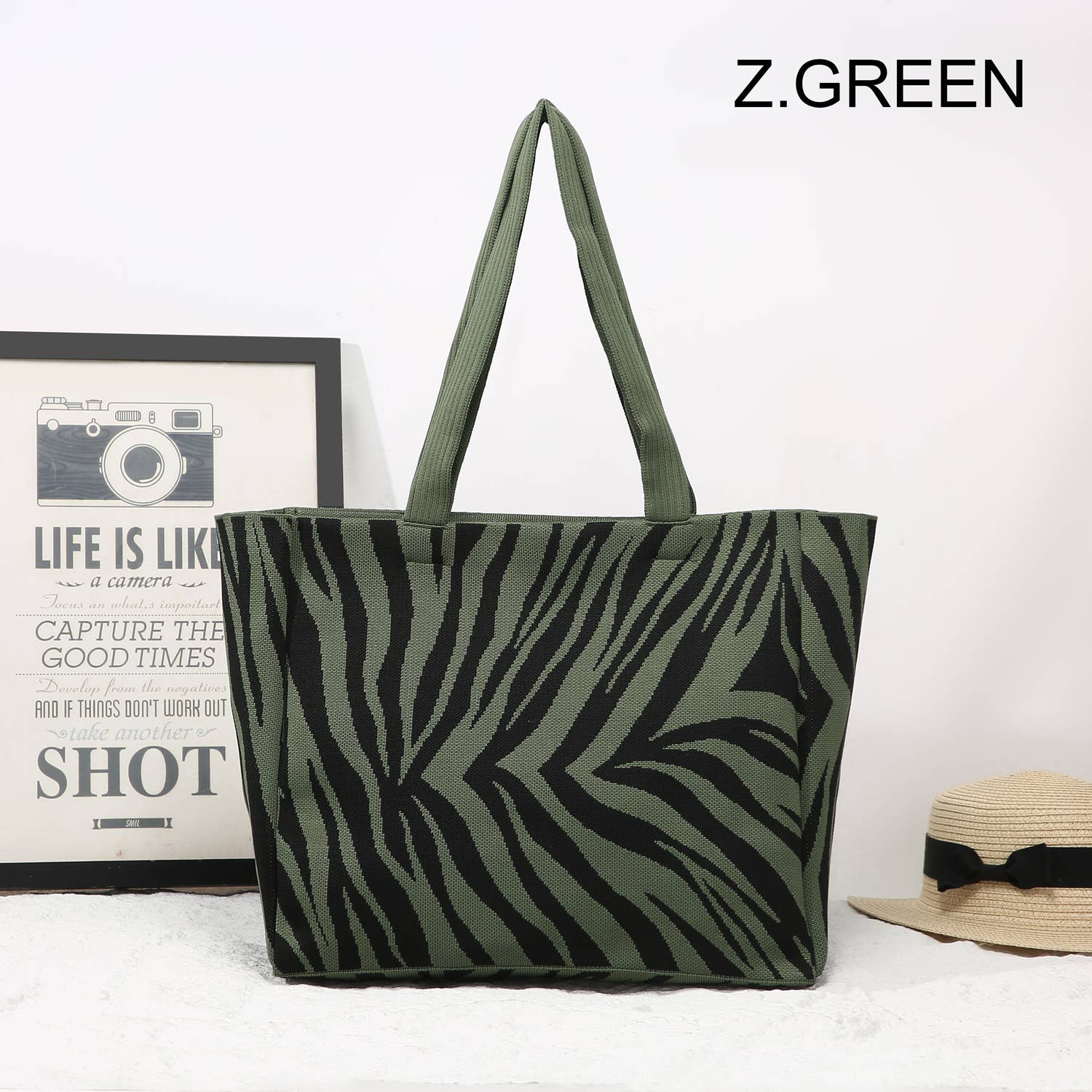 House of Milano – wholesale Tote bag – Women's – 25414 Zebra Print Large Shopper Bag9