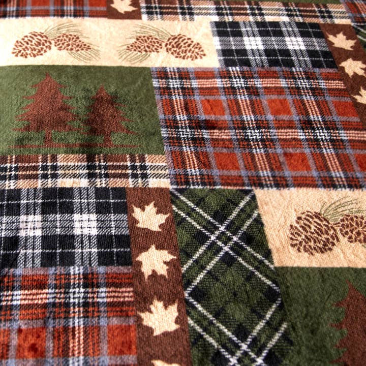 Carstens, Inc. - Wholesale Bedding Set - Tree Plaid Plush Sherpa Comforter Set