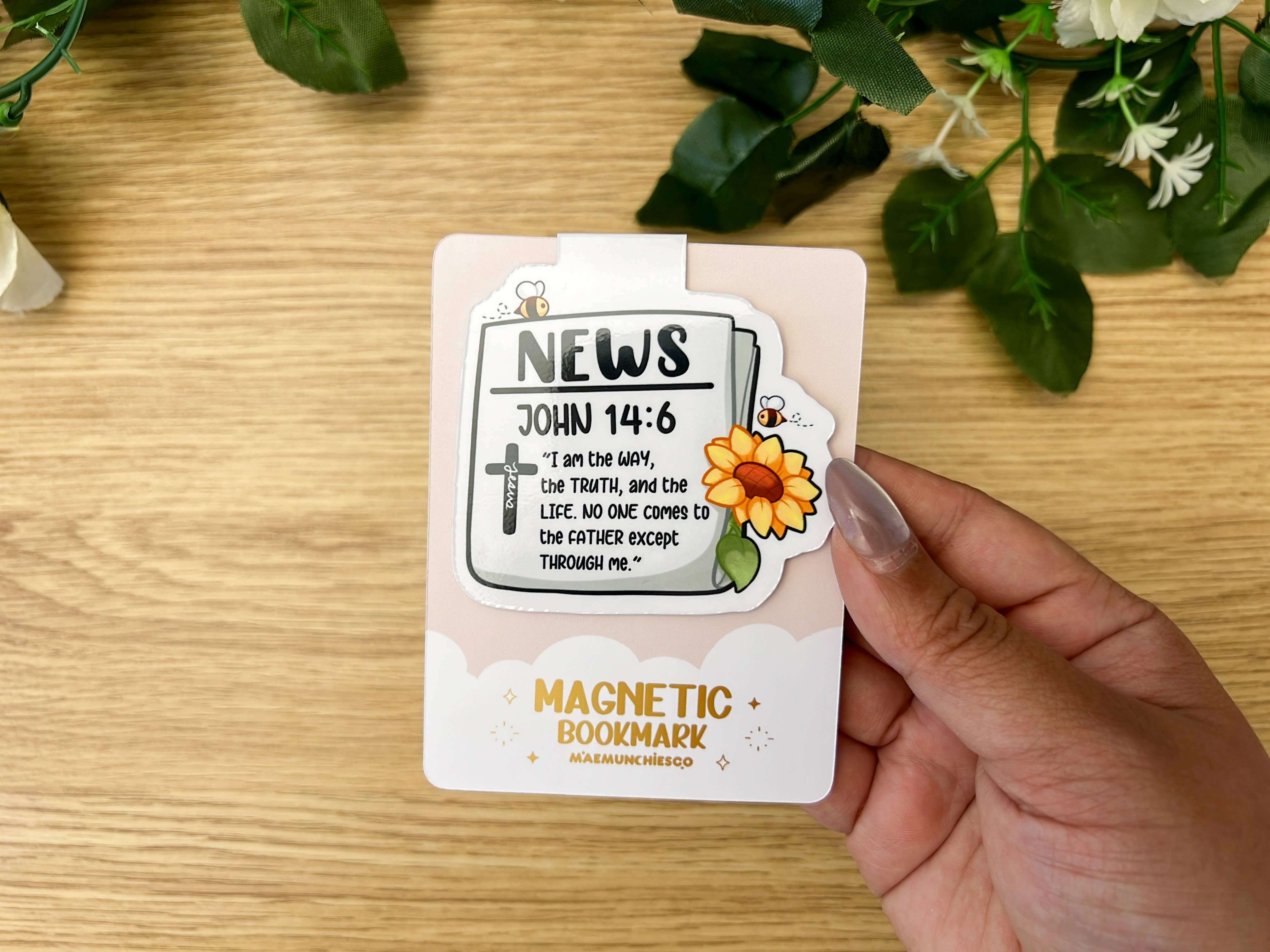 MaeMunchiesCo - Wholesale Bookmark - News John 14:6 Bible Verse Magnetic Bookmark2