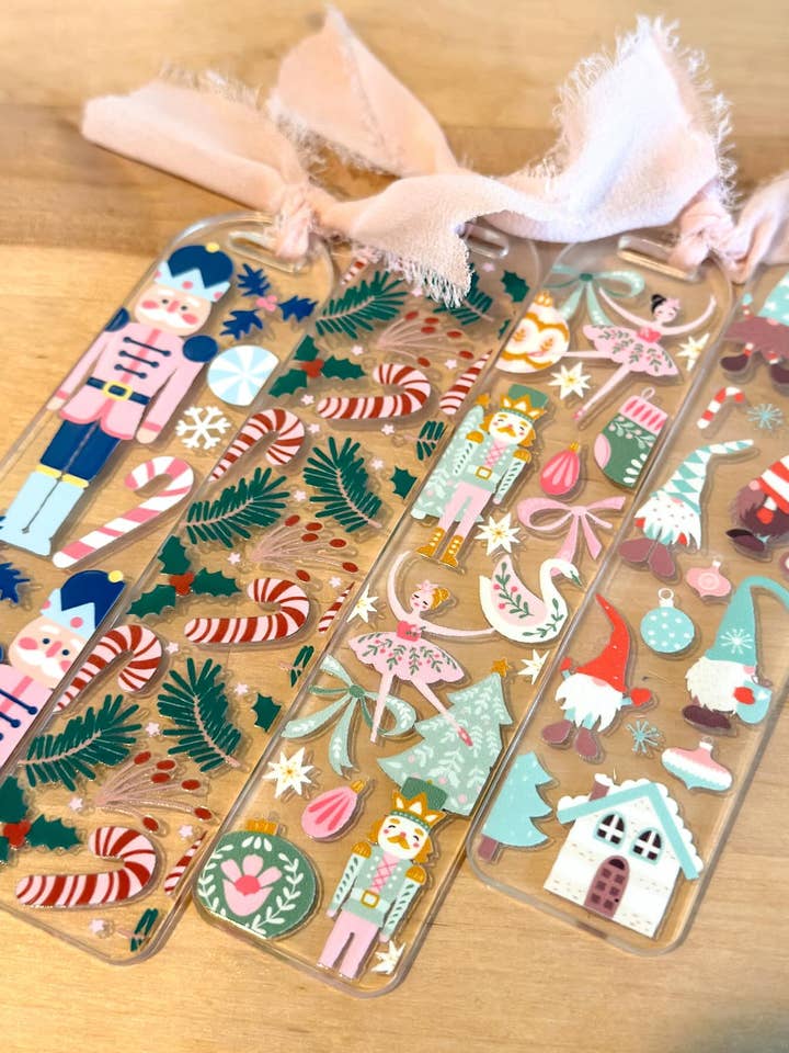Christmas Acrylic Bookmarks for wholesale by Arrow & Pine Design Co.