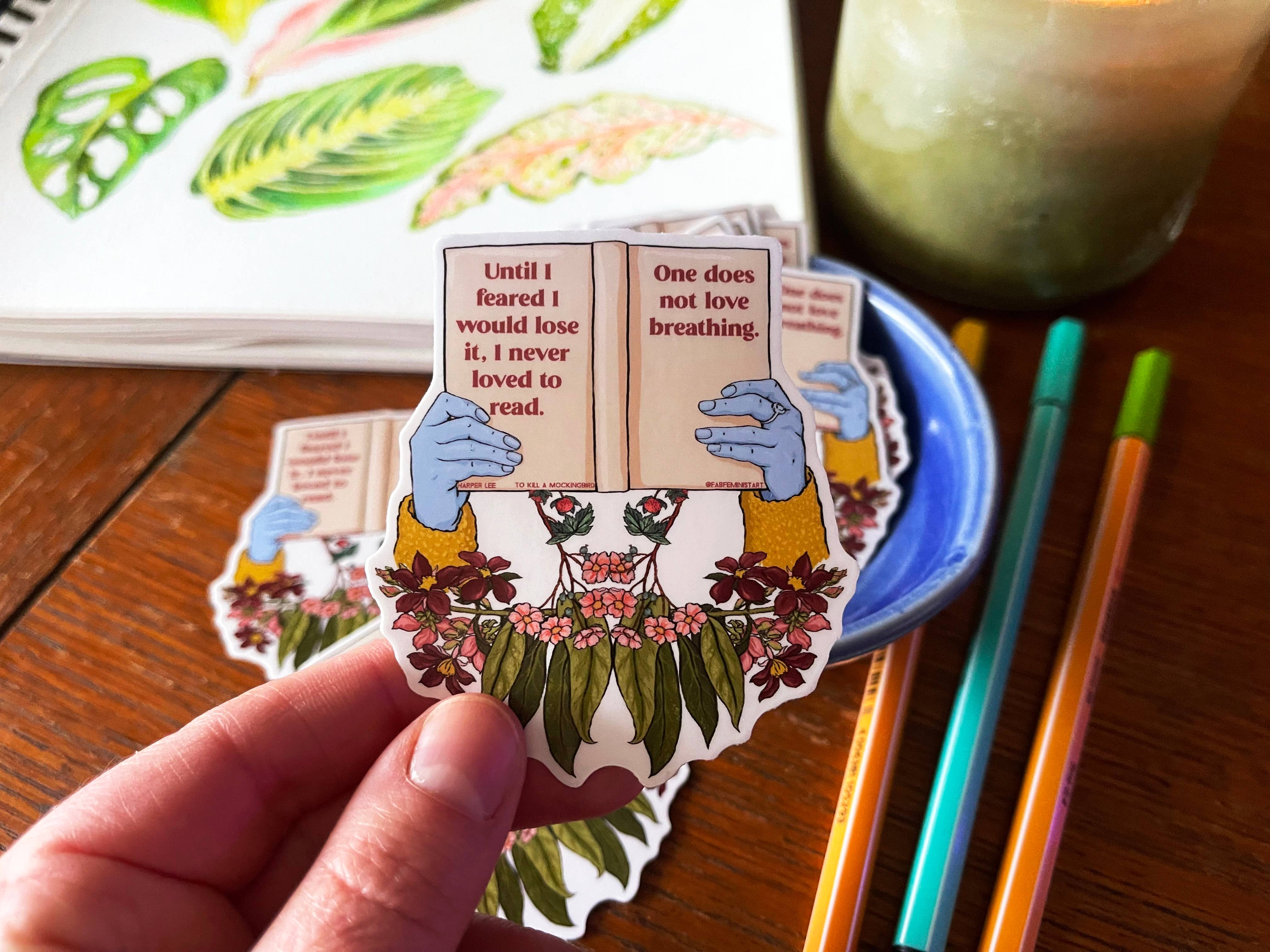 Fabulously Feminist - Wholesale Sticker - Love To Read, To Kill A Mockingbird: Feminist Sticker4