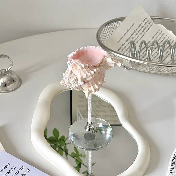 Kiyo Home - Wholesale Cocktail/liquor glass - Seashell Glitter Stem Glasses (Set of 4)4