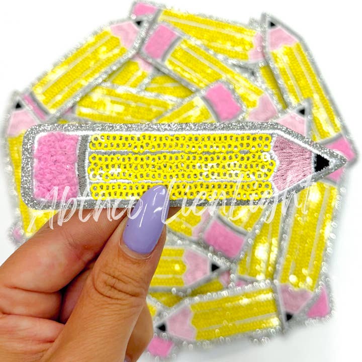 ABLNco - Wholesale Patch - sequins pencil teacher patch iron on