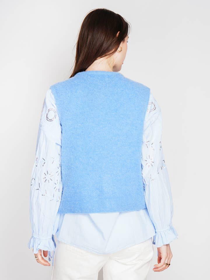 NOELINE - Wholesale Knit Sweater - Women's - Superfine alpaca sleeveless sweater 26501