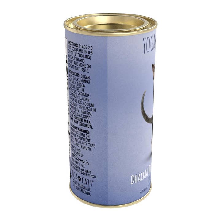 McSteven's - Wholesale Hot Cocoa Mix/Kit - Yoga Cats® Dharma Double Chocolate Cocoa (7oz Tins)