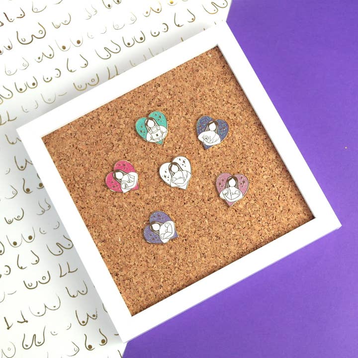 T & Belle – wholesale Picture frame – White Enamel Pin Display Frame - 2 sizes2