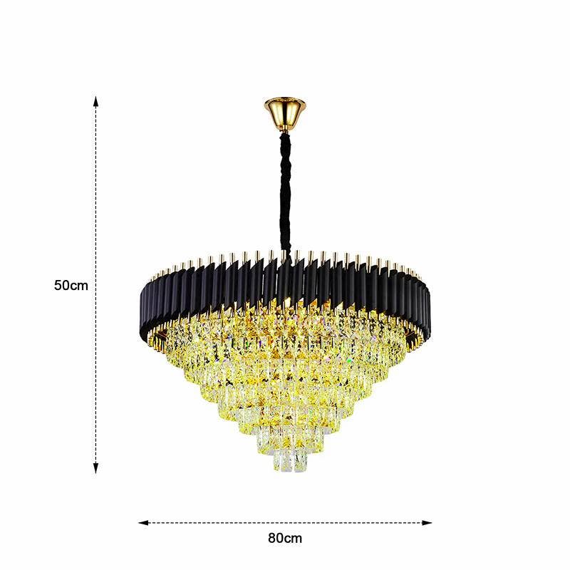 Ledsone - Wholesale Chandelier/Hanging Light - Black and Gold Hanging Crystal Chandeliers Light Fixture ~480317