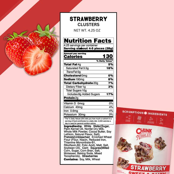 Chunk Nibbles - Wholesale Pretzels - Mixed 4 Flavor Case Chunk Nibbles 4.25oz Pouch 5