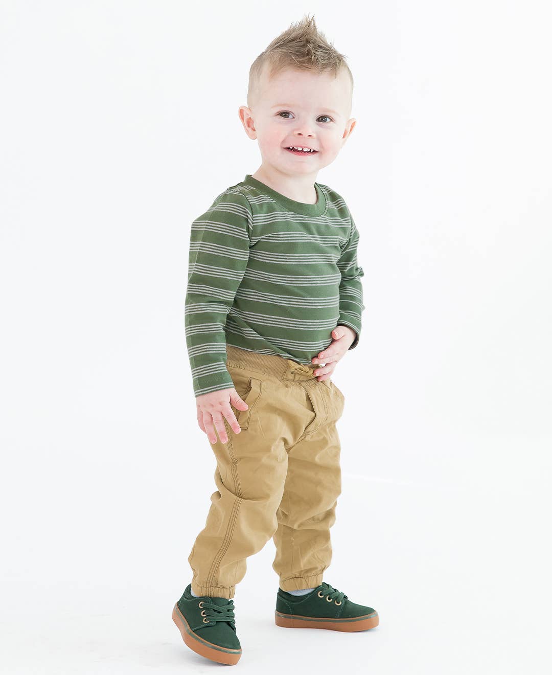 RuffleButts + RuggedButts - Wholesale Pants - Kids - Boys Dark Khaki Jogger Pants6