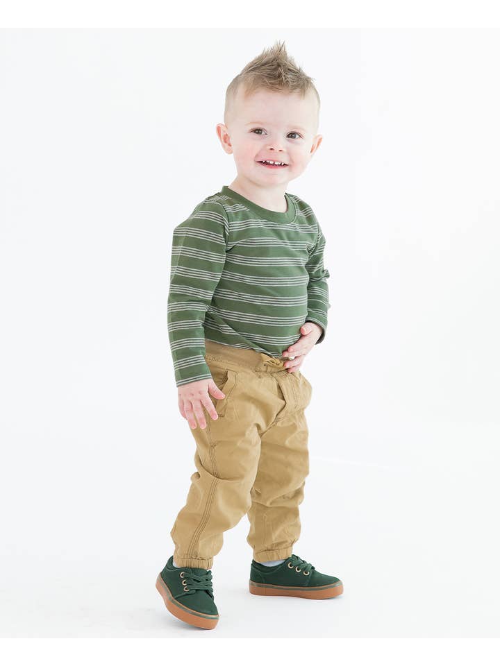 RuffleButts + RuggedButts - Wholesale Pants - Kids - Boys Dark Khaki Jogger Pants
6