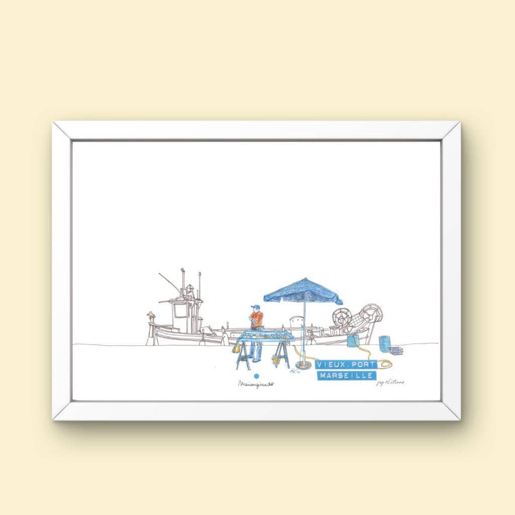 JOG | Maison d’éditions – wholesale Art print – Poster - Fish Market 2 - Marion Giraudot2
