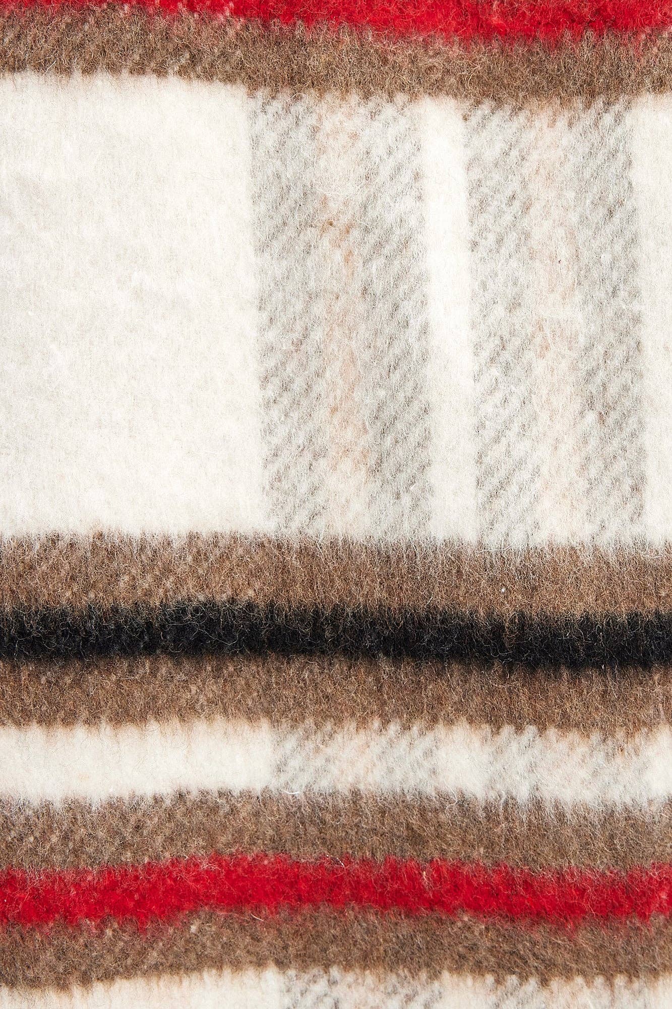 Patterned DOUBLE-BREASTED BRUSHED WOOL PLAID COAT for wholesale on Faire4