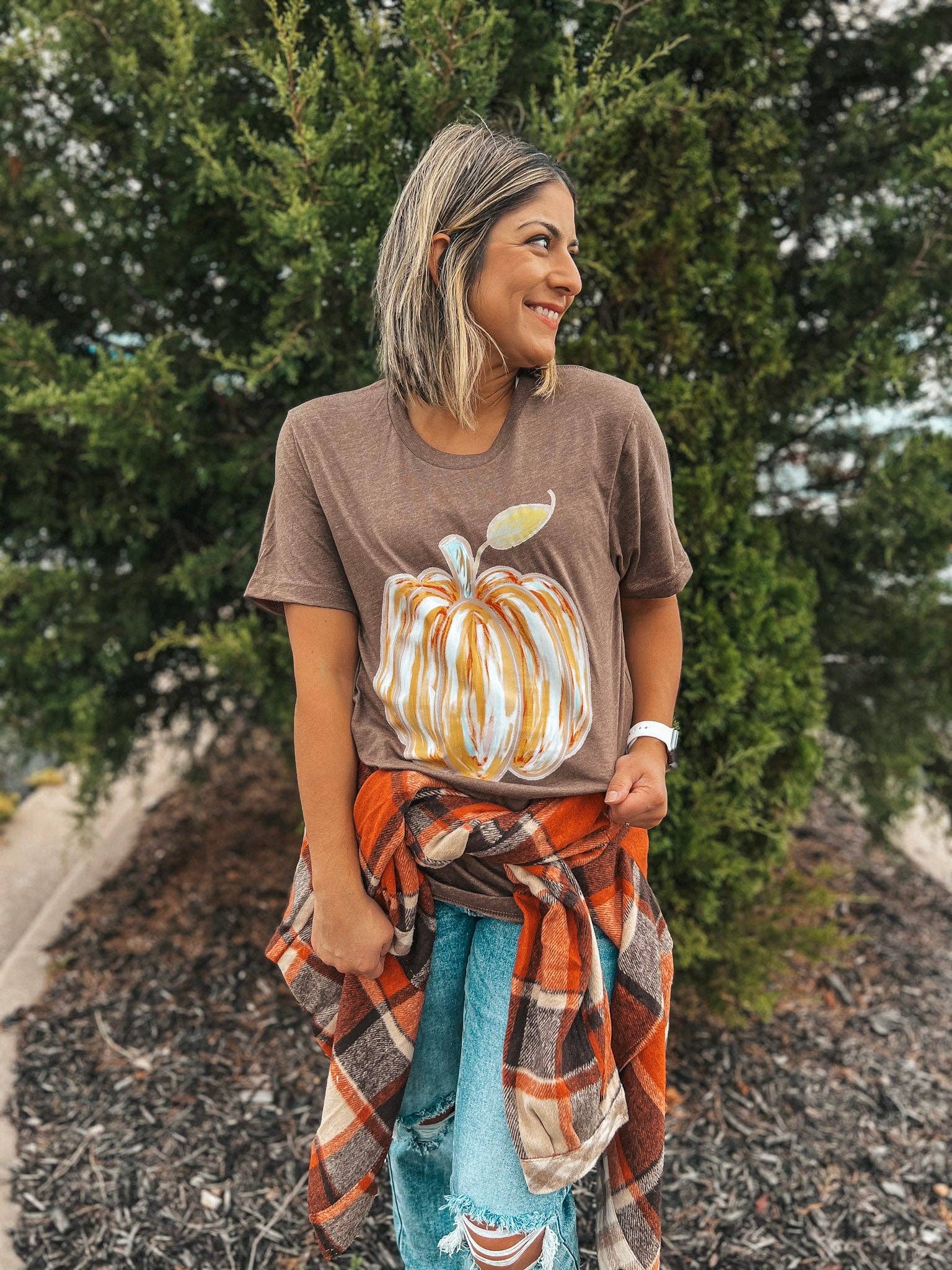 Southern Babe Wholesale - Wholesale T-Shirt (Graphic) - Women's - WATERCOLOR PUMPKIN TEE - Bella Canvas Design1