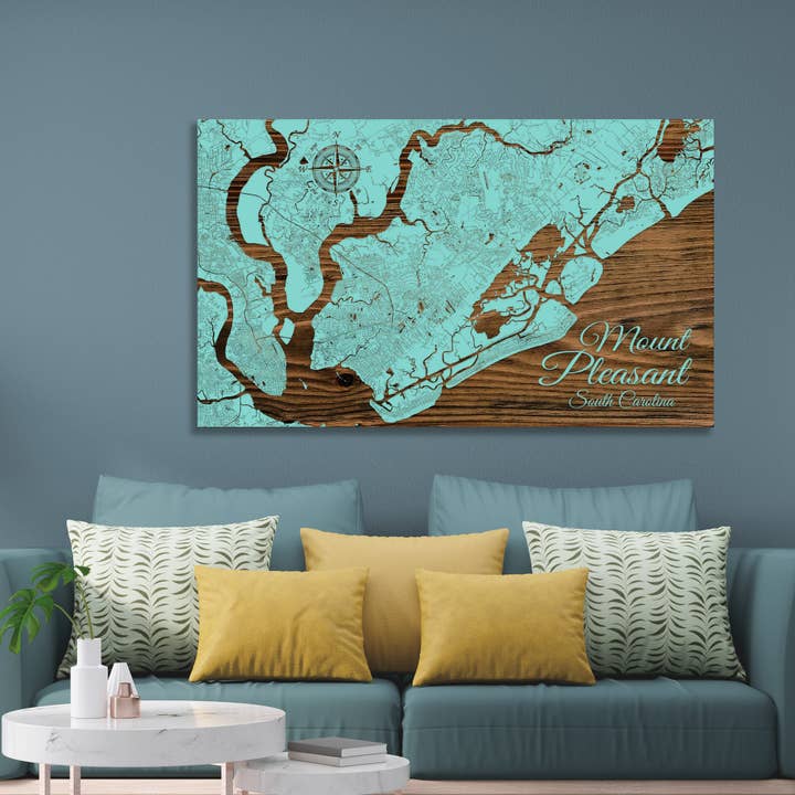South Carolina: Mount Pleasant Street Map for wholesale by Fire & Pine