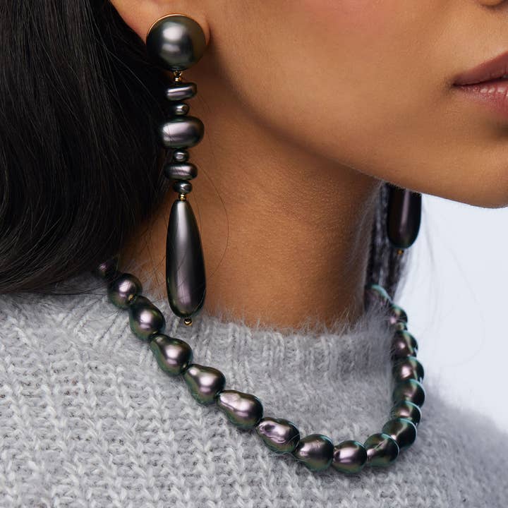 Lele Sadoughi - Wholesale Beaded/Pearl Necklace - TAHITIAN PEARL BAROQUE COLLAR NECKLACE