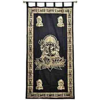 Heer Ganesh Gordijn (Goud) - 112 cm x 224 cm voor wholesale door GREENROOTS USA LLC