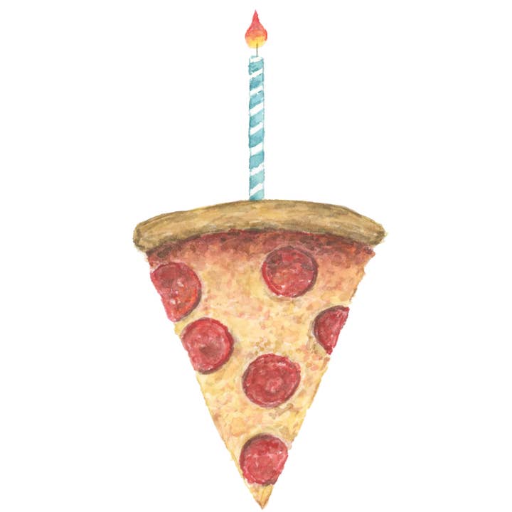 The Land of La - Wholesale Birthday Card - Pepperoni Pizza