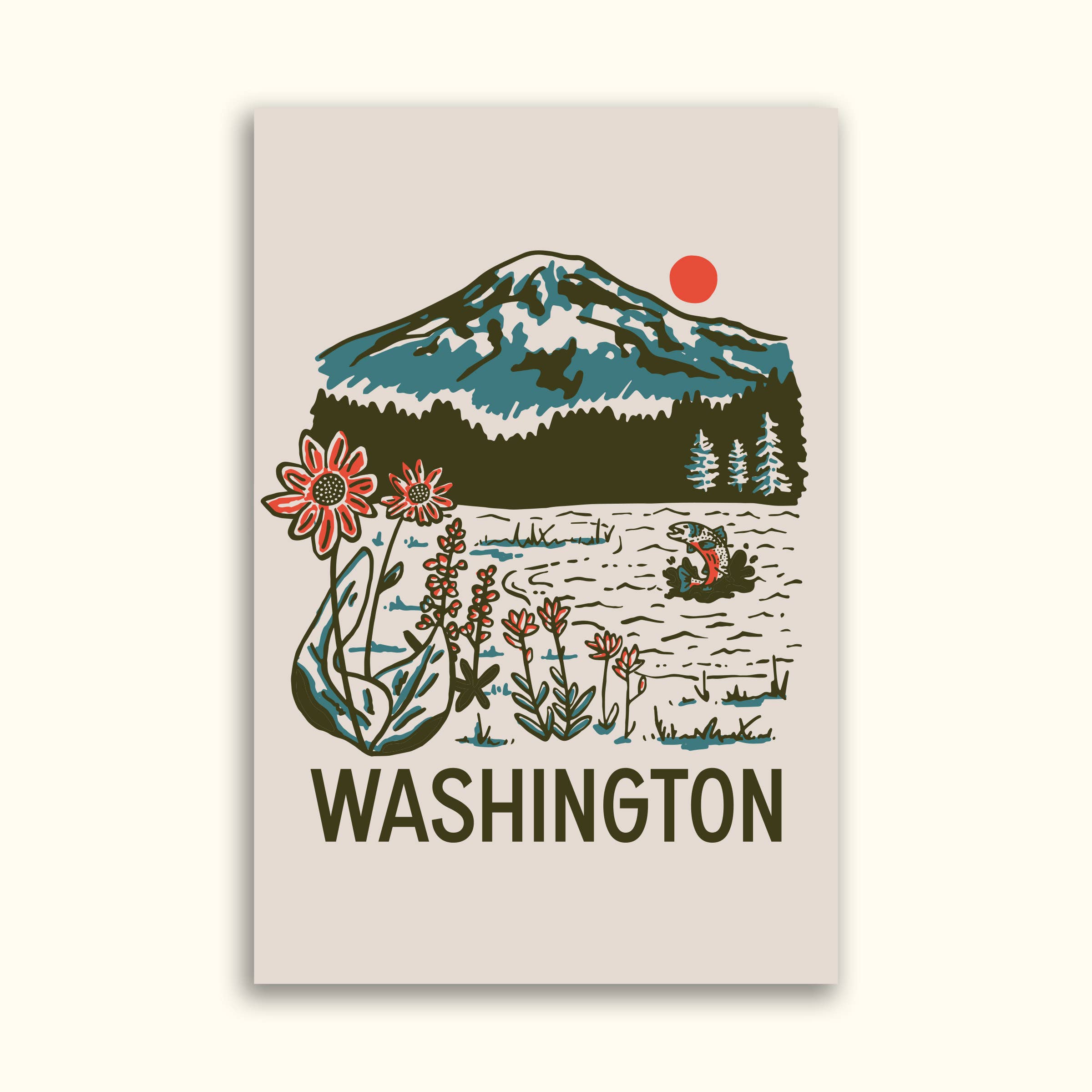 Tender Loving Empire – wholesale Postcard – WA Mountain Lake Postcard0