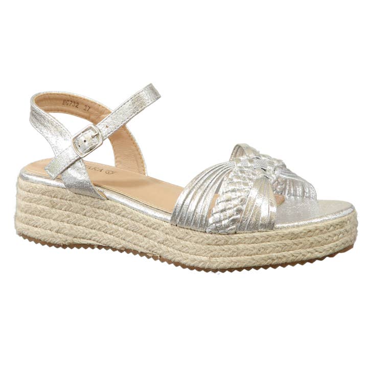 Top Staka - Wholesale Wedges - Women's - BG-732 Women's Braided Wedge Sandals - Espadrille Platform19