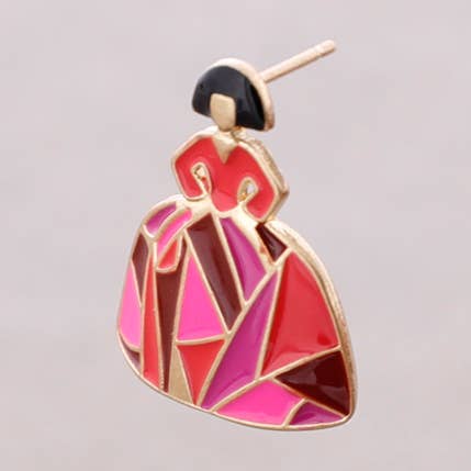 Orecchini a Pressione Menina Metallo Smalto per la vendita all'ingrosso da parte di Sonata