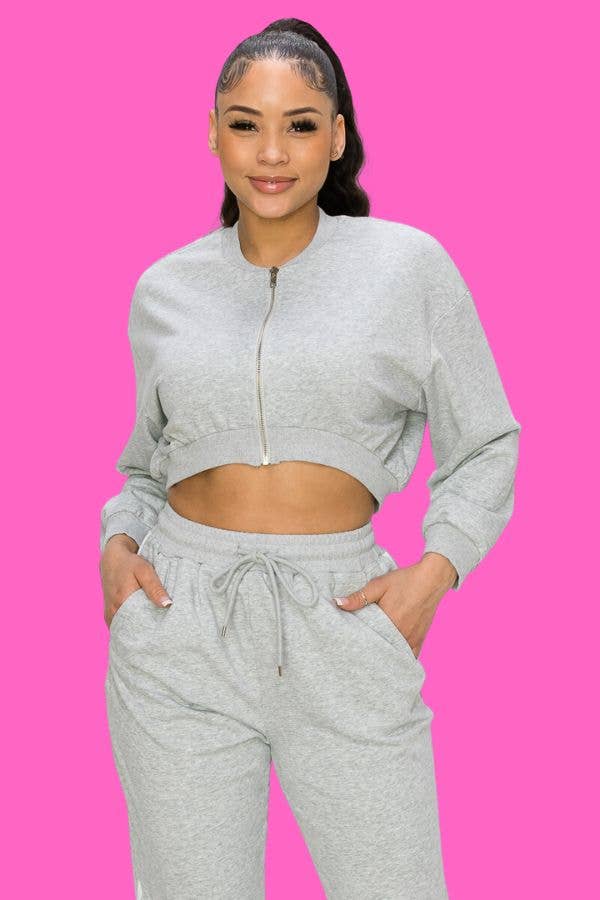 Shop Michella - Wholesale Lounge Set - Women's - FRENCH TERRY JOGGER SWEAT PANTS SET6